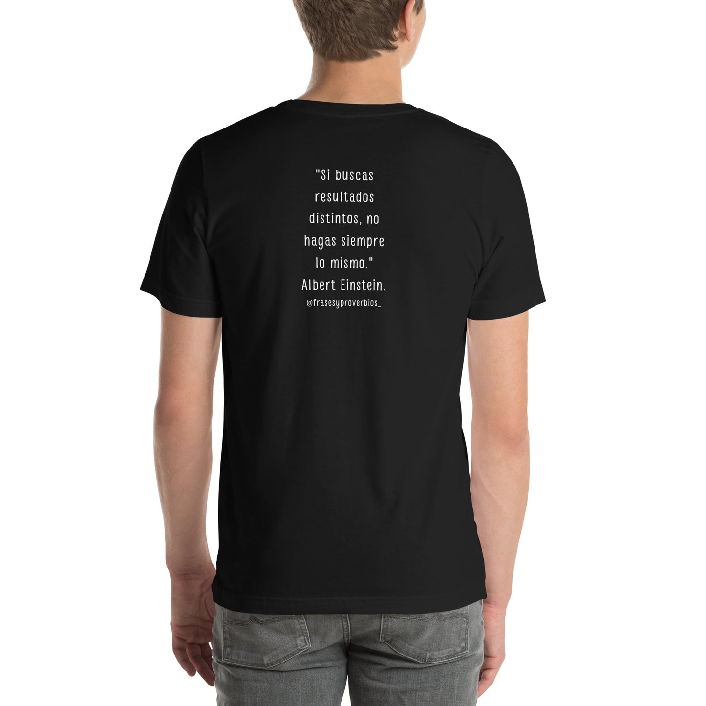 N°04 Frase Polera unisex negra Albert Einstein