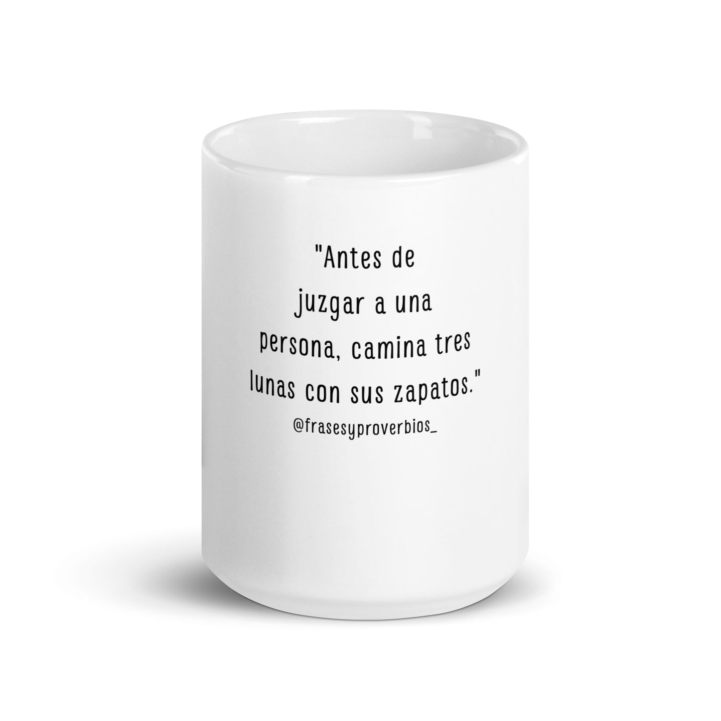 N°15 Proverbio Taza blanca brillante