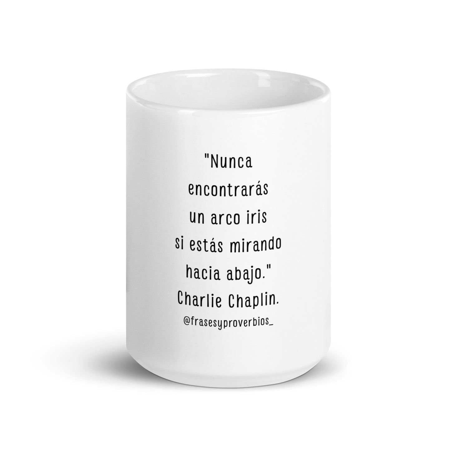 N°20 Frase Taza blanca brillante Charlie Chaplin