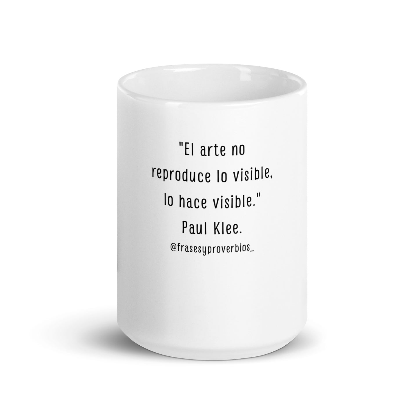 N°35 Frase Taza blanca brillante Paul Klee