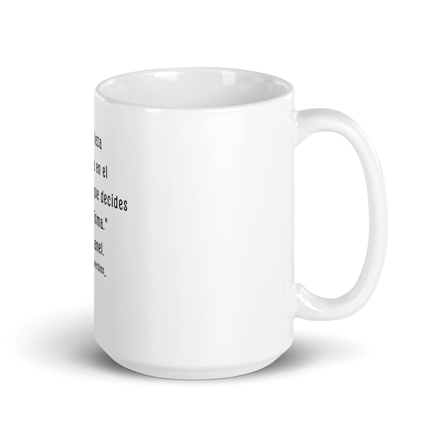 N°23 Frase Taza blanca brillante Coco Chanel