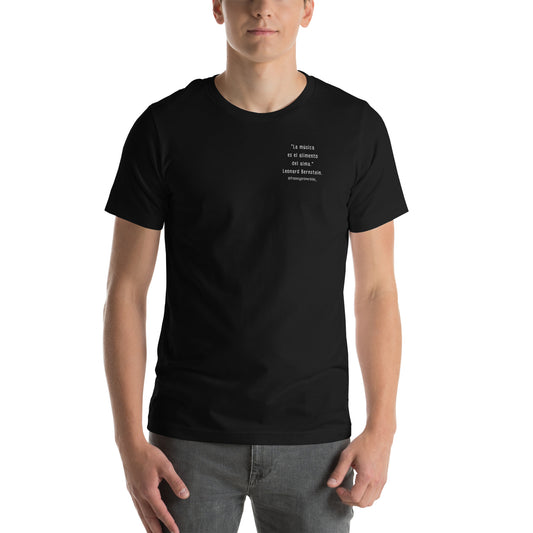 N°05 Frase Polera unisex negra Leonard Bernstein