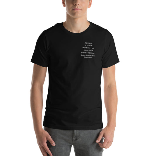 N°44 Frase Polera unisex negra George Bernard Shaw