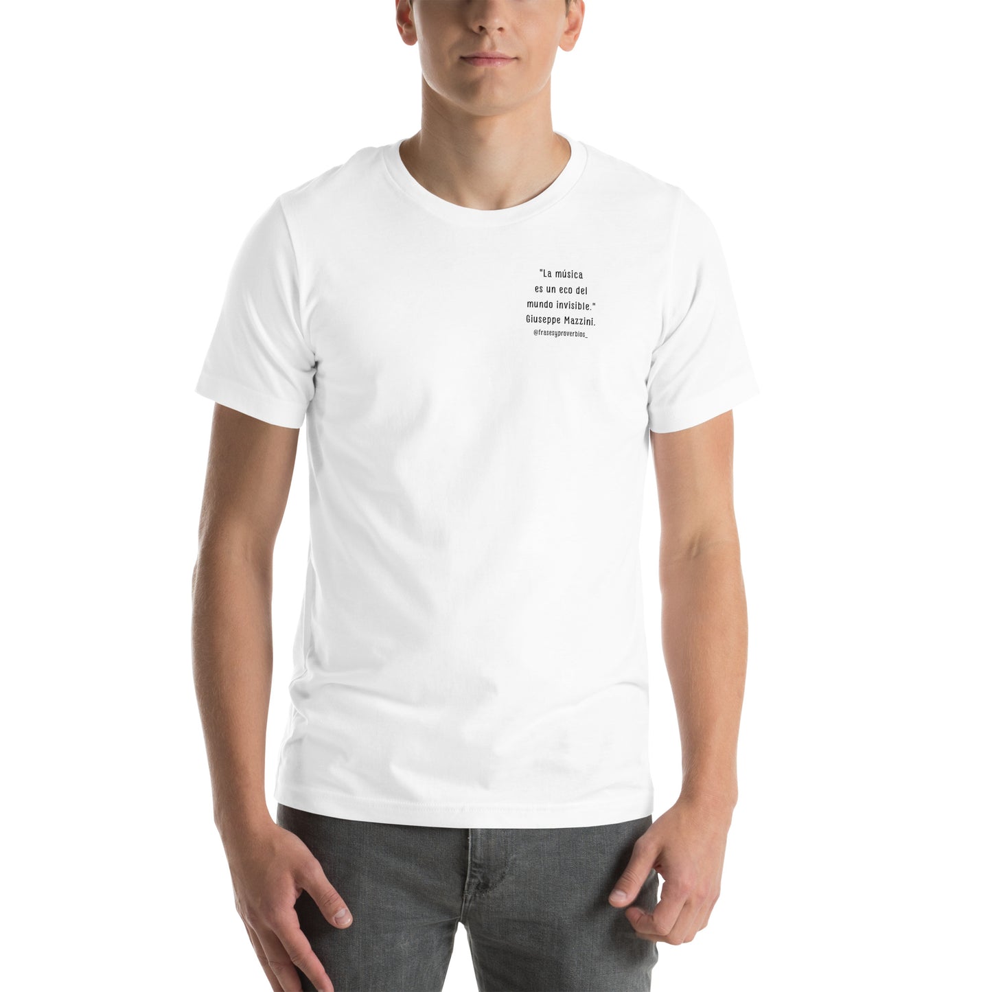 N°47 Frase Polera unisex blanca Giuseppe Mazzini