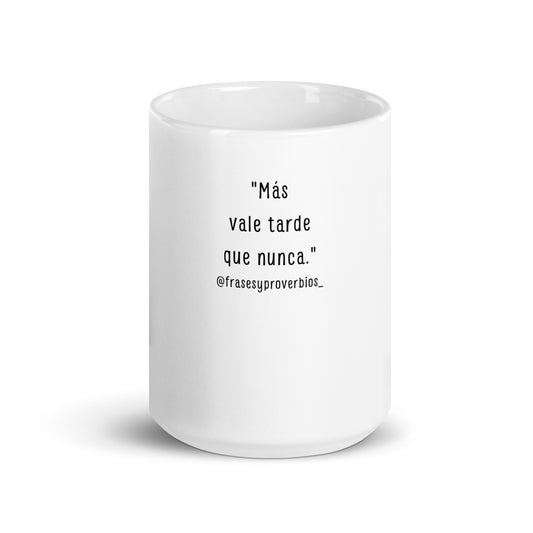 N°03 Proverbio Taza blanca brillante