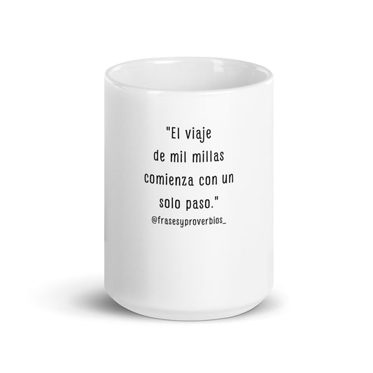 N°09 Proverbio Taza blanca brillante