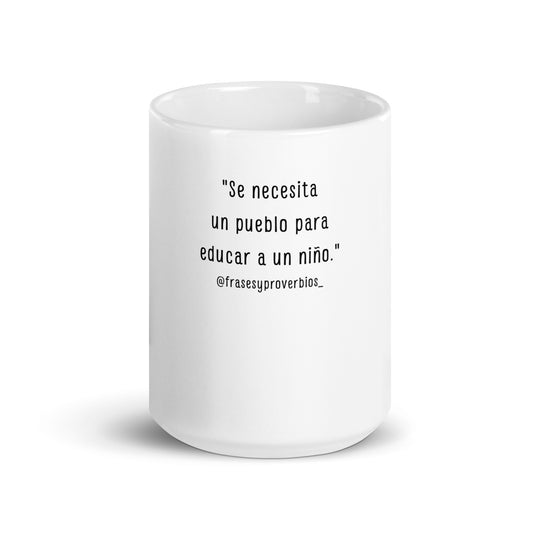 N°18 Proverbio Taza blanca brillante