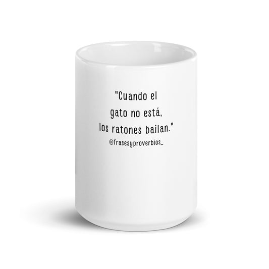 N°21 Proverbio Taza blanca brillante