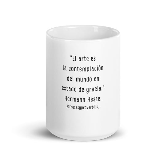 N°29 Frase Taza blanca brillante Hermann Hesse